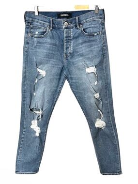Express Vintage Skinny High Rise Distressed Jeans Size 6